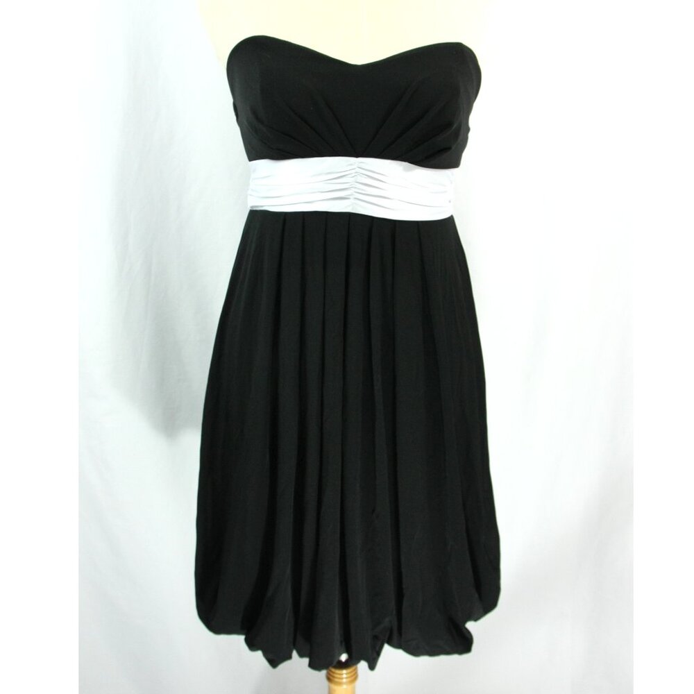 XOXO Strapless Sweatheart Empire Fit Flair Mini Cocktail Bubble Dress Black M